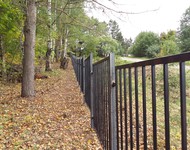 Забор секционный из металло-профиля вокруг кладбища д. Авчухи